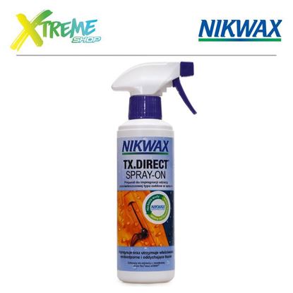 Obrazek Impregnat do odzieży przeciwdeszczowej Nikwax TX. DIRECT SPRAY-ON - 300ml (atomizer)