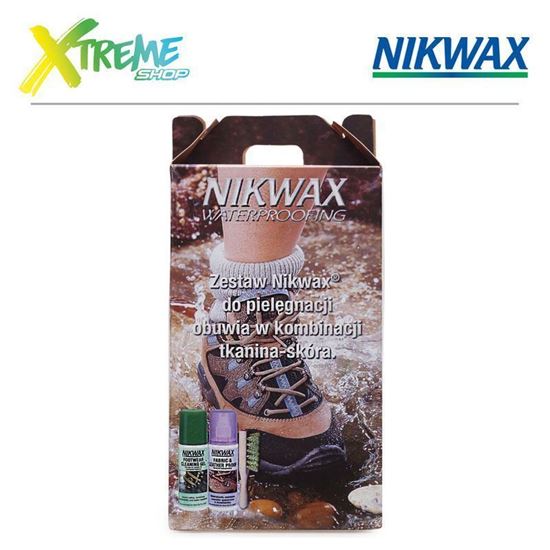 Zestaw do pielęgnacji obuwia Nikwax CARE KIT FOR FABRIC & LEATHER FOOTWEAR