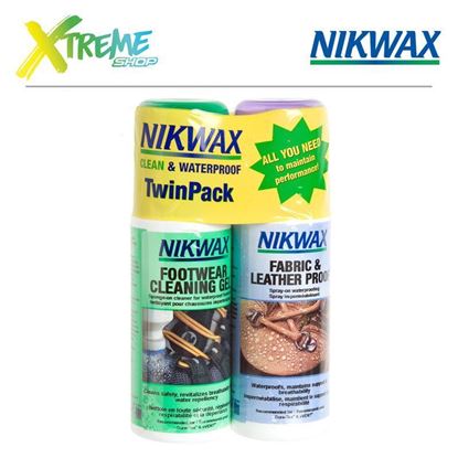 Zestaw pielęgnacyjny do obuwia z tkaniny i skóry Nikwax FOOTWEAR CLEANING GEL / FABRIC & LEATHER PROOF