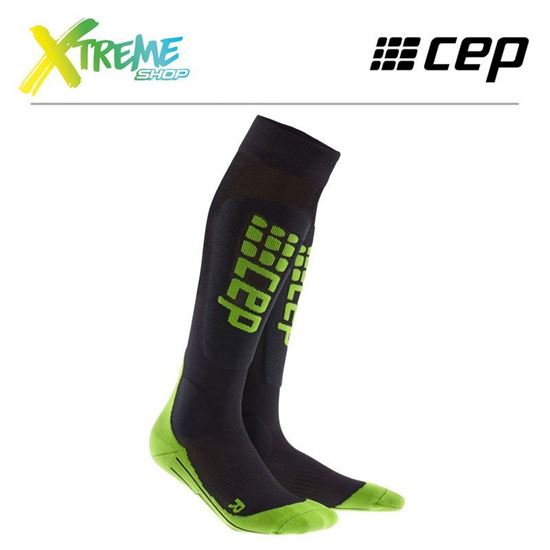 Skarpety kompresyjne CEP SKI ULTRALIGHT SOCKS MEN Black/Green