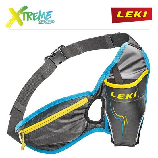 Pas biodrowy Leki DRINKBELT Anthracite/Cyan/Neonyellow
