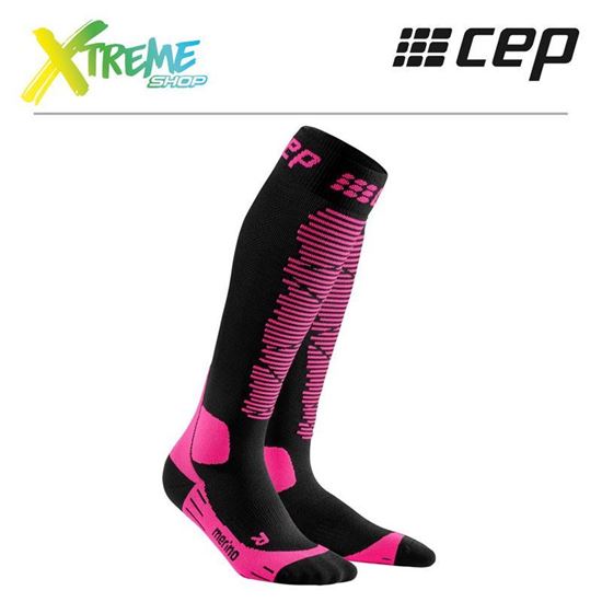 Skarpety kompresyjne CEP SKI MERINO SOCKS WOMEN WP45B