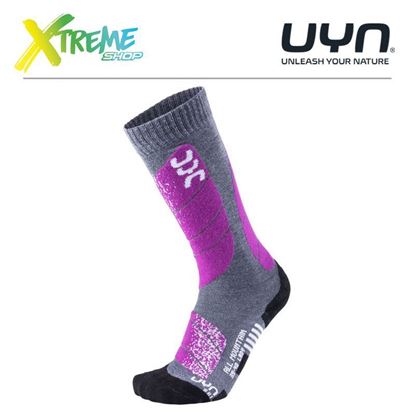 Skarpety UYN ALLMOUNTAIN LADY SOCKS Medium Grey/Melange/Purple 1
