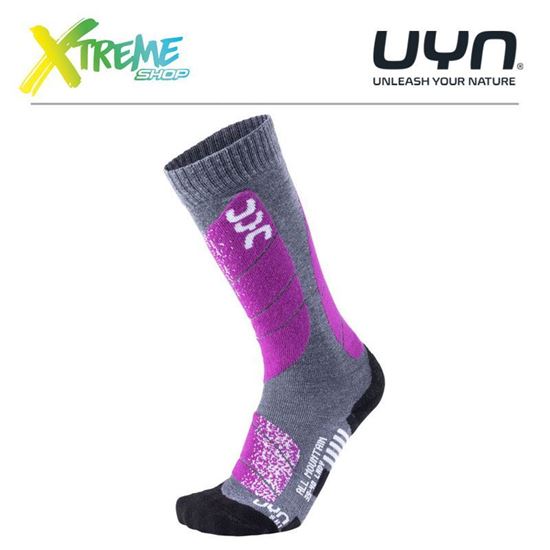 Skarpety UYN ALLMOUNTAIN LADY SOCKS Medium Grey/Melange/Purple 1