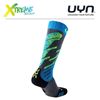 Skarpety UYN SKI JUNIOR Medium Grey Melange/Turquoise 2