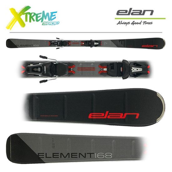 Narty Elan ELEMENT BLACK RED 2023 + Wiązania EL 10.0