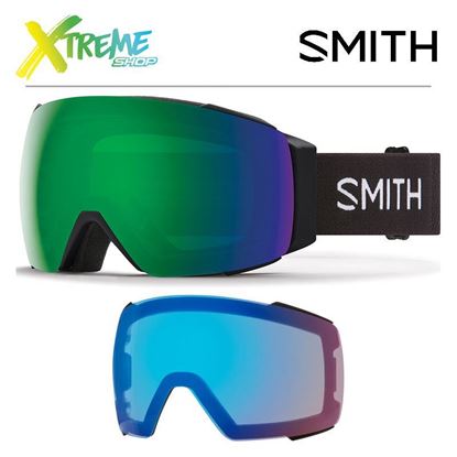Gogle Smith I/O MAG Black - ChromaPop Sun Green Mirror + ChromaPop Storm Rose Flash
