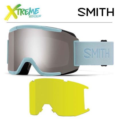 Gogle Smith SQUAD Polar Blue - ChromaPop Sun Platinum Mirror + Yellow