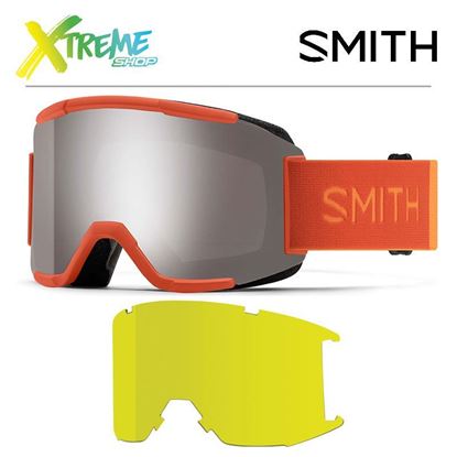Gogle Smith SQUAD Burnt Orange - ChromaPop Sun Platinum Mirror + Yellow