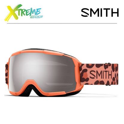 Gogle Smith GROM Coral Cheetah Print - ChromaPop Sun Platinium Mirror