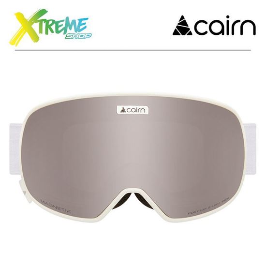 Gogle Cairn MAGNETIK Mat White Silver