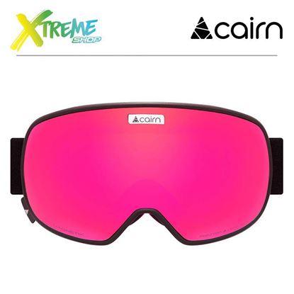 Gogle Cairn MAGNETIK Mat Black Neon Pink