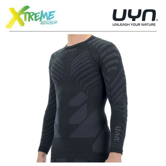 Koszulka UYN MAN RESILYON UV SHIRT LONG SLEEVES ROUND NECK Black/Anthracite 3