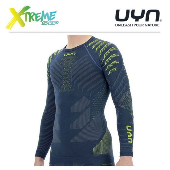 Koszulka UYN MAN RESILYON UV SHIRT LONG SLEEVES ROUND NECK Dark Blue/Yellow 1