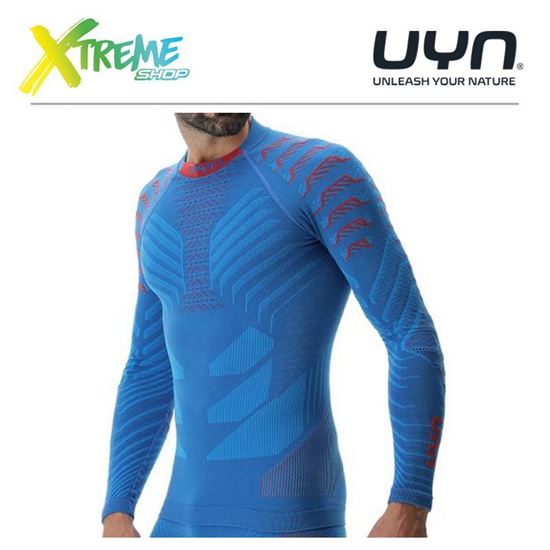 Koszulka UYN MAN RESILYON UV SHIRT LONG SLEEVES TURTLE NECK Blue/Red 1