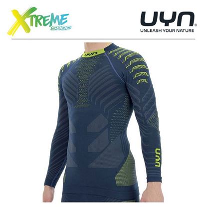 Koszulka UYN MAN RESILYON UV SHIRT LONG SLEEVES TURTLE NECK Dark Blue/Yellow 1