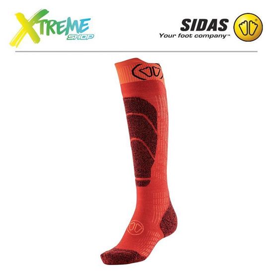 Skarpety Sidas SKI MERINO JUNIOR SOCKS Red/Orange 1