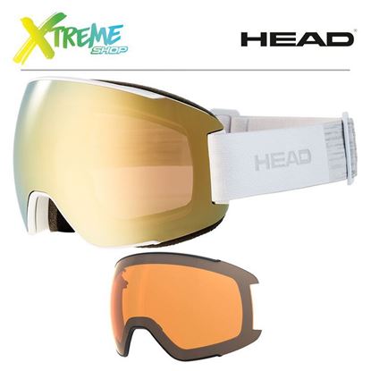 Gogle Head MAGNIFY 5K Gold/White + Spare Lens 390711